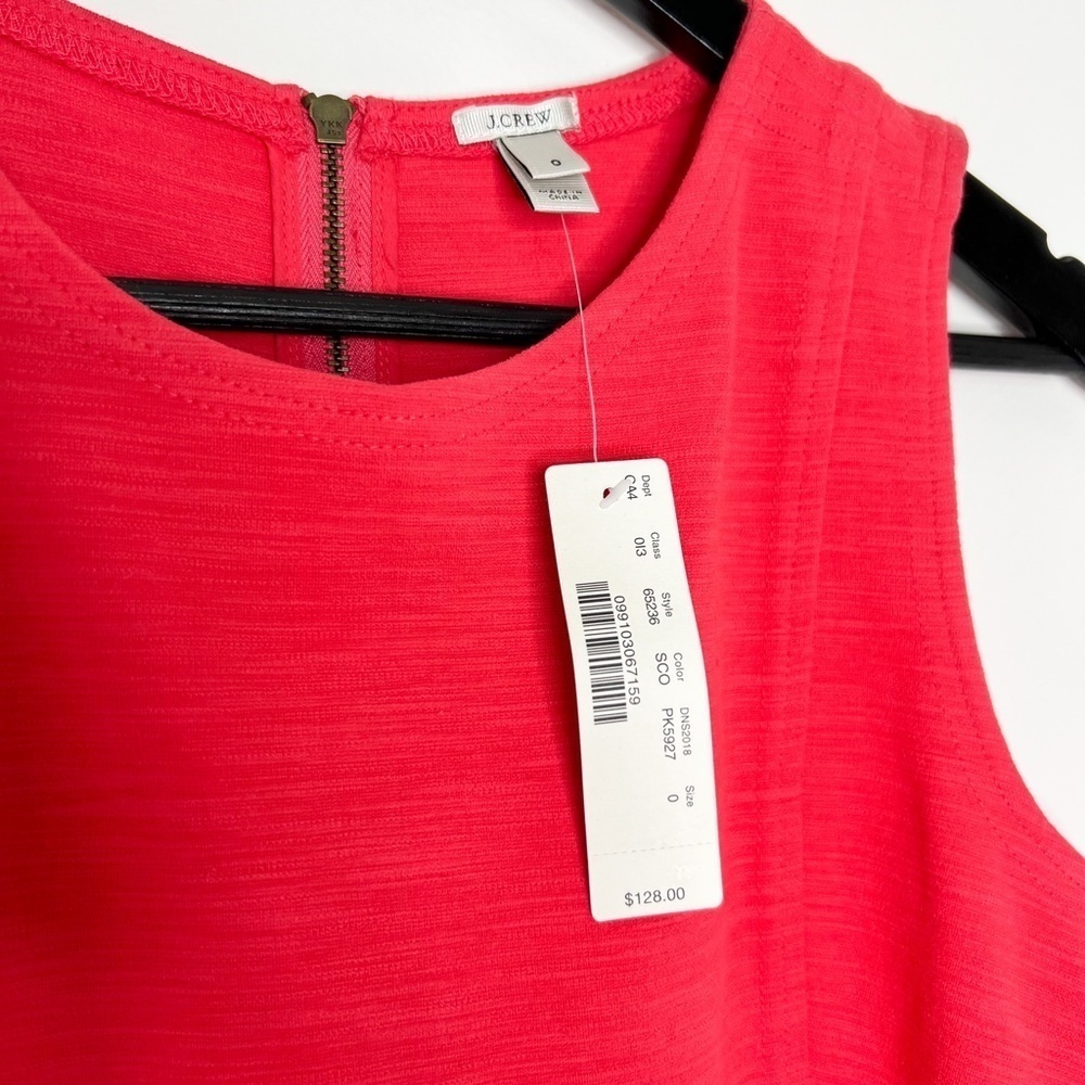 J. Crew Dress Princess Cut Dress Spandex Knit Pink Sleeveless - Picture 2 of 5